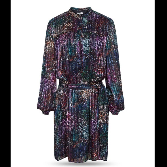 Reiss Women's Black Isla Lurex Print Dress 💥Firm Price💥 - Picture 3 of 13
